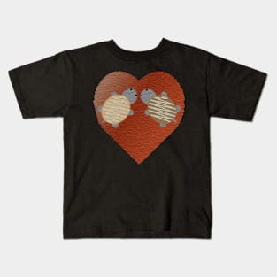 Adorable Turtles in Love Kids T-Shirt